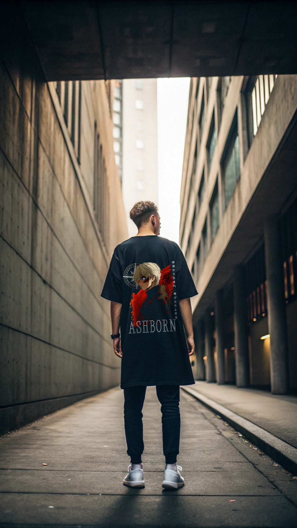 ASHBORN – Reborn in Chaos Oversized T-Shirt - Image 3