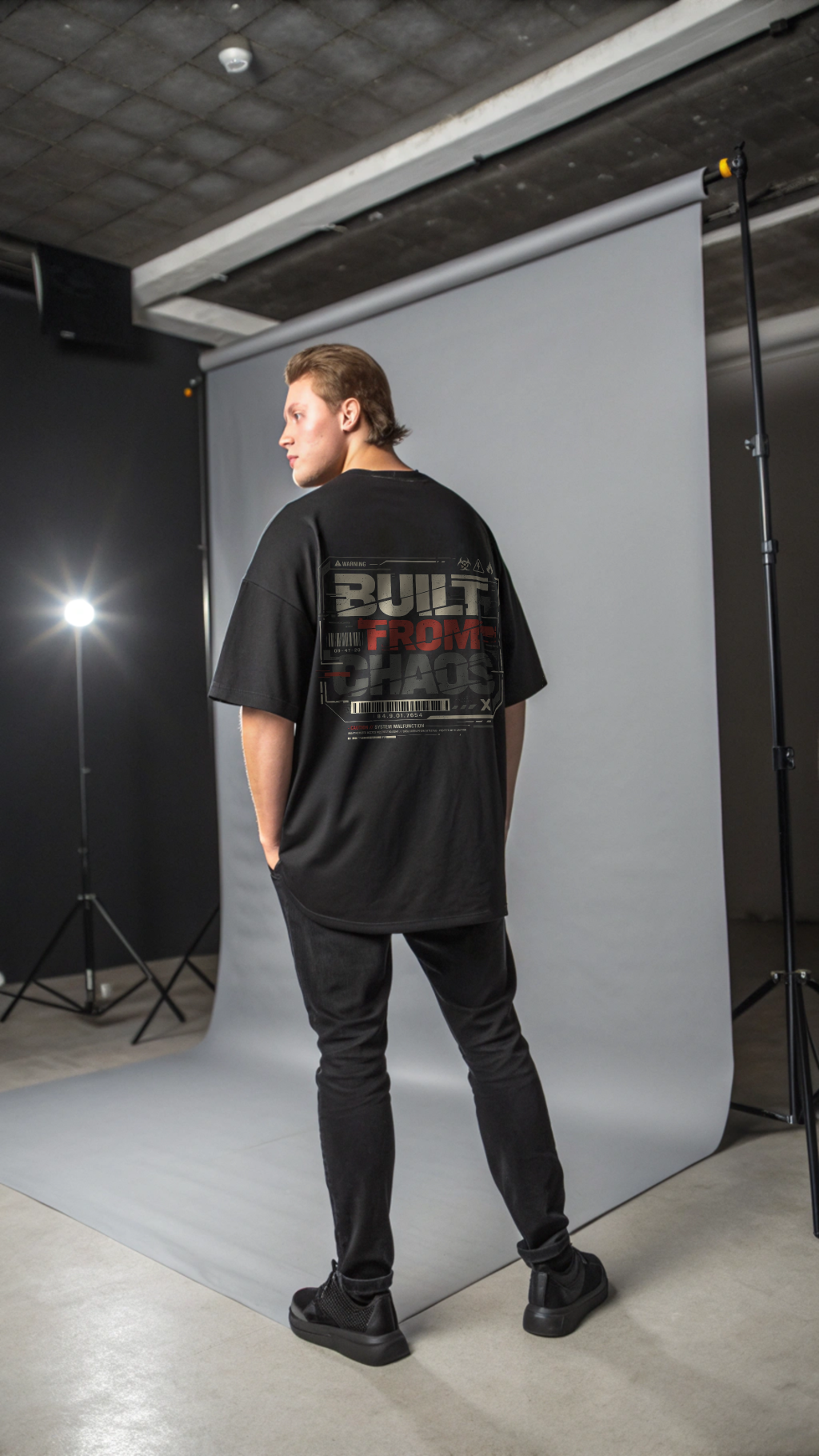 Built From Chaos – Oversized Streetwear T-Shirt - Image 3
